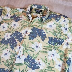 Vintage Polo Ralph Lauren Men's Large, Runs Large, Clayton Hawaiian Floral Shirt